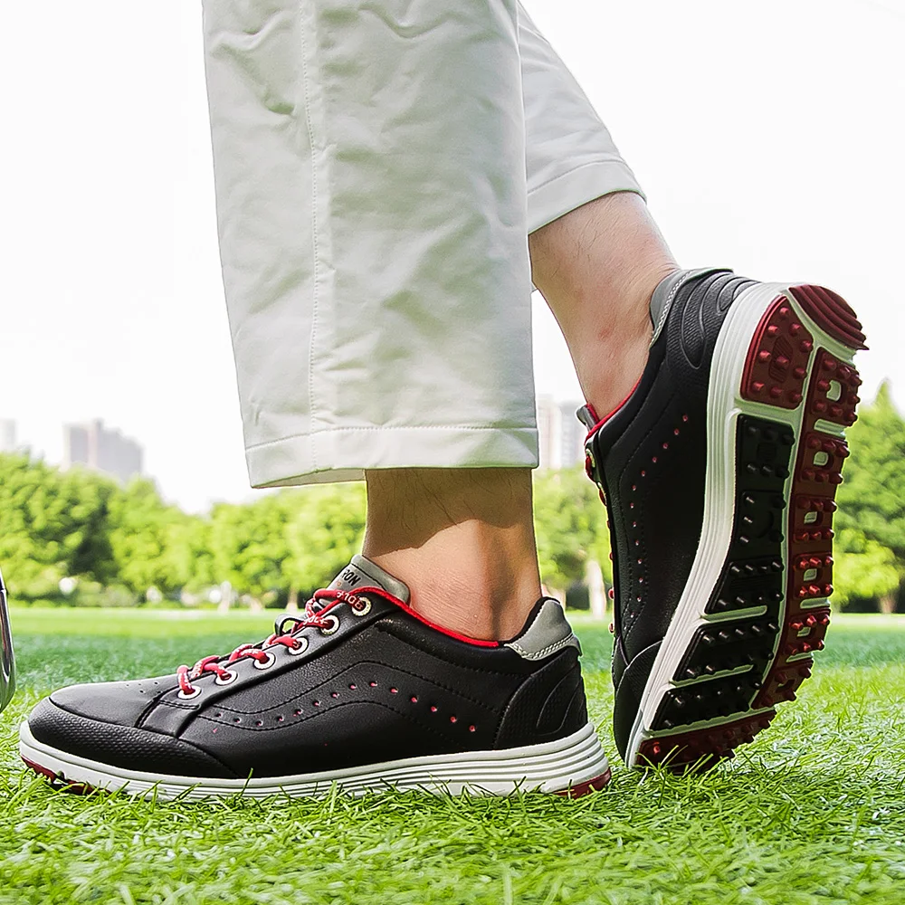 Men Spikeless Waterproof Golf Shoes Microfiber Breathable Anti-slip Outdoor Training Casual Sneakers size 39-48
