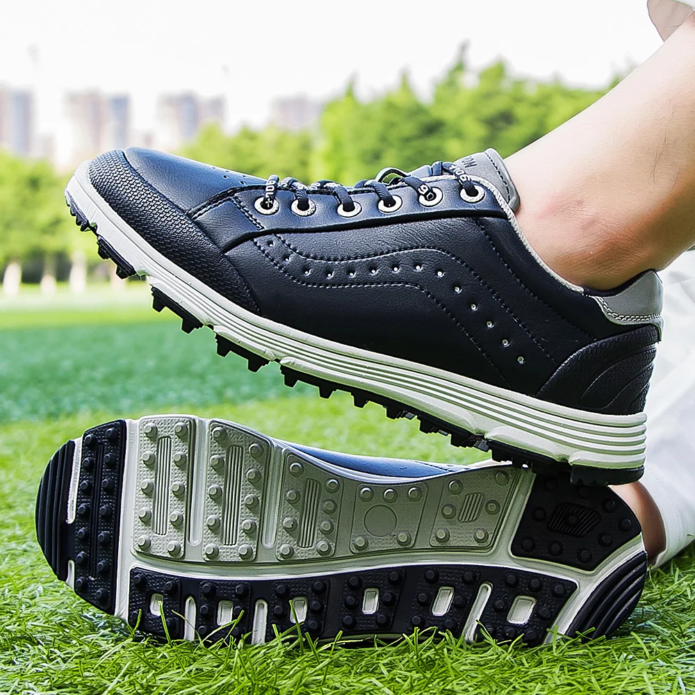 Men Spikeless Waterproof Golf Shoes Microfiber Breathable Anti-slip Outdoor Training Casual Sneakers size 39-48