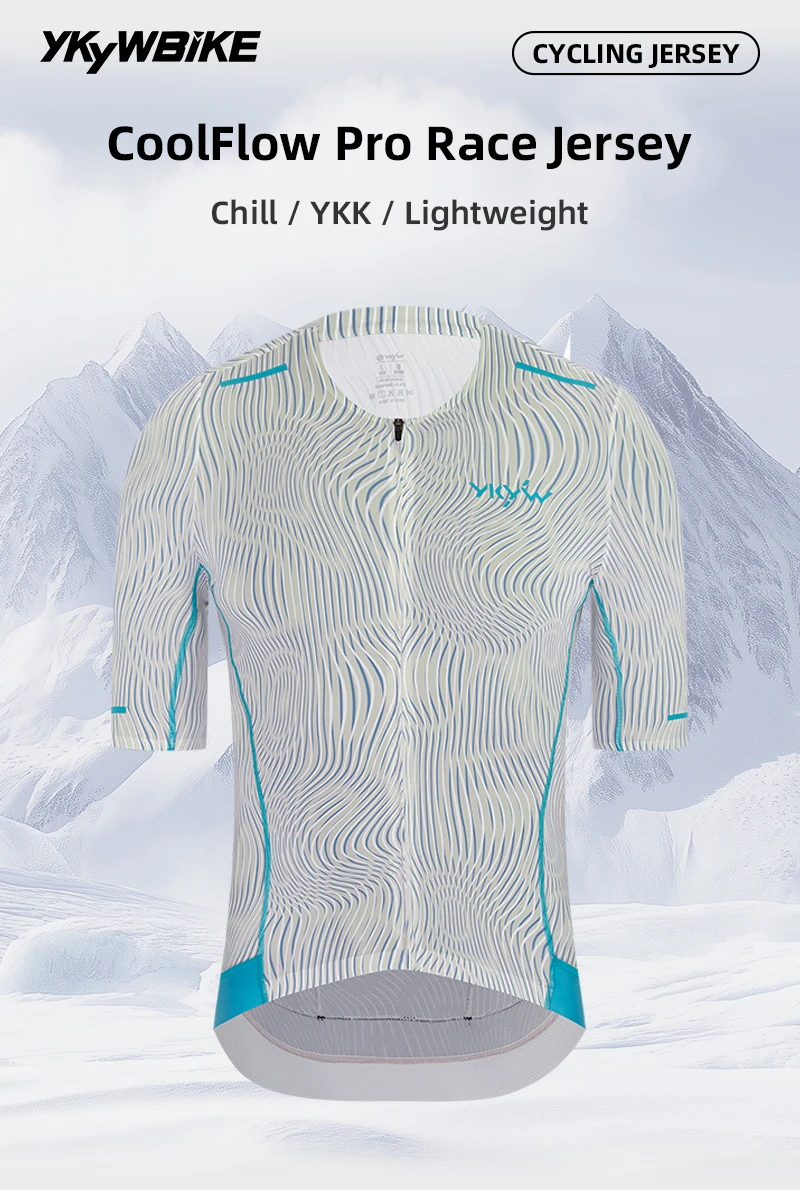 YKYWBIKE Men CoolFlow Pro Race Cycling Jersey Lightweight Road Bike Shirt Summer Bicycle Jersey MTB Clothing