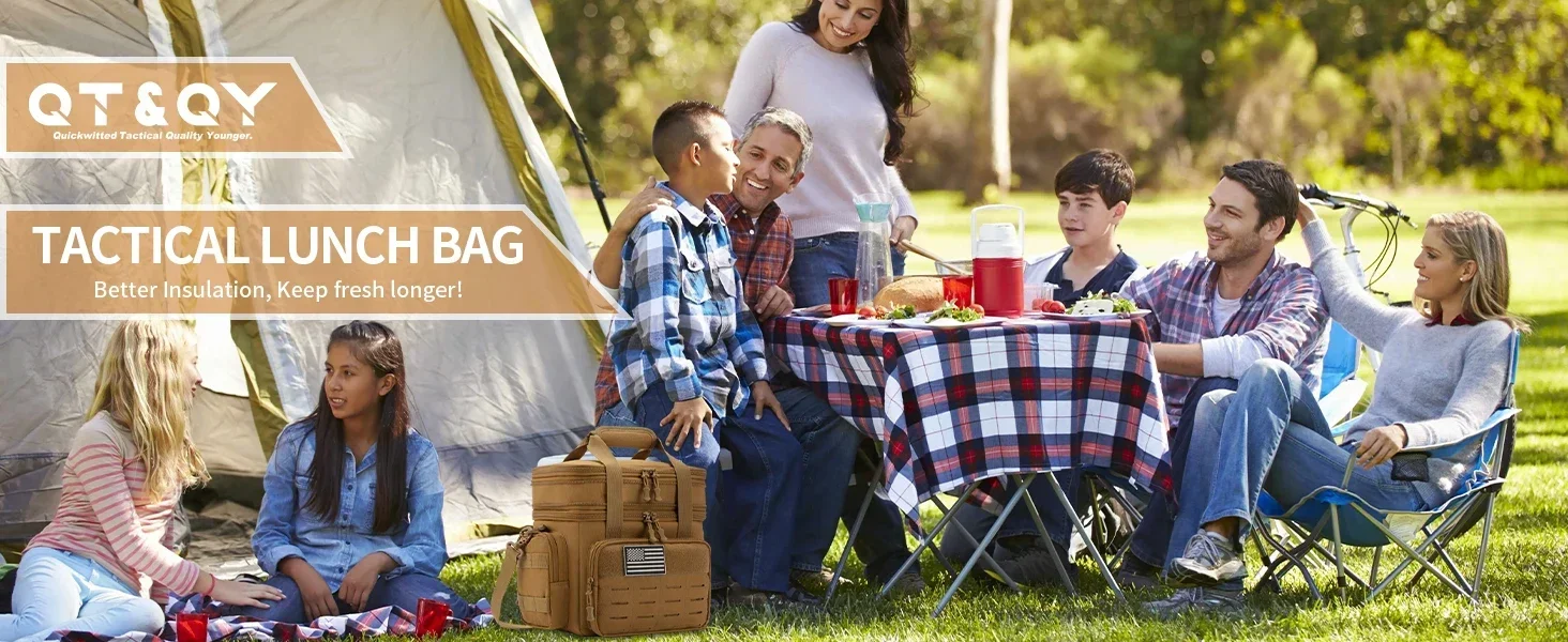 Unisex Tactical Insulated Lunch Bag with Expandable 18L Capacity, Leakproof and Heavy-Duty for Long-Lasting Cold Retention. Great for Daily Office Meal Transport, Work Commutes, Camping Trips, Picnics and All Outdoor Adventures.