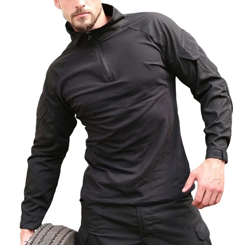 Men's Outdoor Tactical Shirts Hiking Military T-Shirts Army CP Camo Hunting Clothes Climbing Shirt Camping Tops Wear-resisting