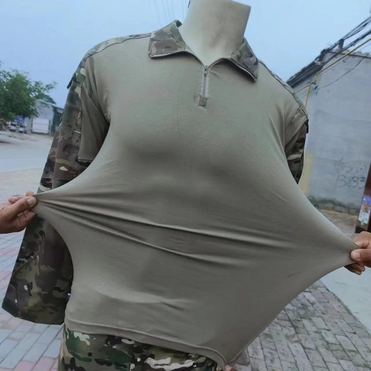 Men's Outdoor Tactical Shirts Hiking Military T-Shirts Army CP Camo Hunting Clothes Climbing Shirt Camping Tops Wear-resisting
