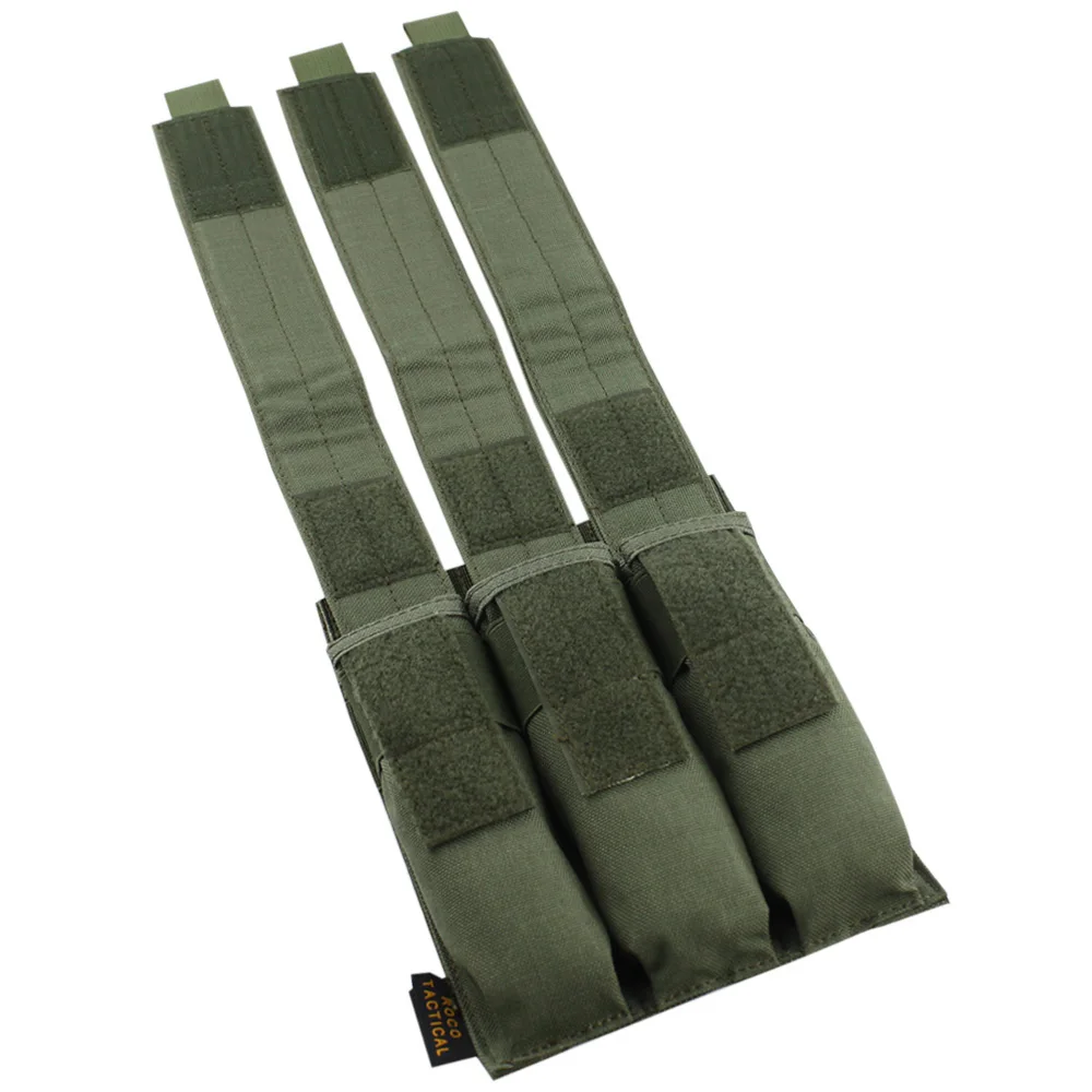 VULPO 1000D Nylon MP5 MP7 KRISS Triple Magazine Pouch Tactical Rifle Modular Molle SMG Mag Pouch Carrier For Hunting Airsoft