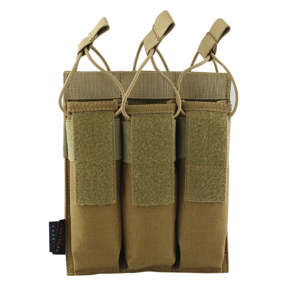 VULPO 1000D Nylon MP5 MP7 KRISS Triple Magazine Pouch Tactical Rifle Modular Molle SMG Mag Pouch Carrier For Hunting Airsoft