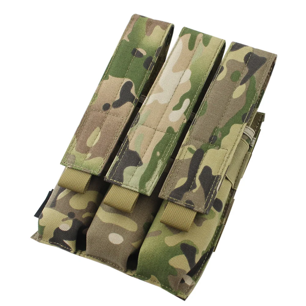 VULPO 1000D Nylon MP5 MP7 KRISS Triple Magazine Pouch Tactical Rifle Modular Molle SMG Mag Pouch Carrier For Hunting Airsoft