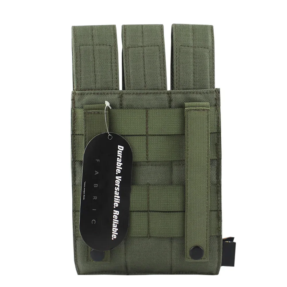 VULPO 1000D Nylon MP5 MP7 KRISS Triple Magazine Pouch Tactical Rifle Modular Molle SMG Mag Pouch Carrier For Hunting Airsoft
