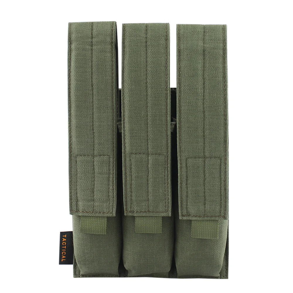 VULPO 1000D Nylon MP5 MP7 KRISS Triple Magazine Pouch Tactical Rifle Modular Molle SMG Mag Pouch Carrier For Hunting Airsoft