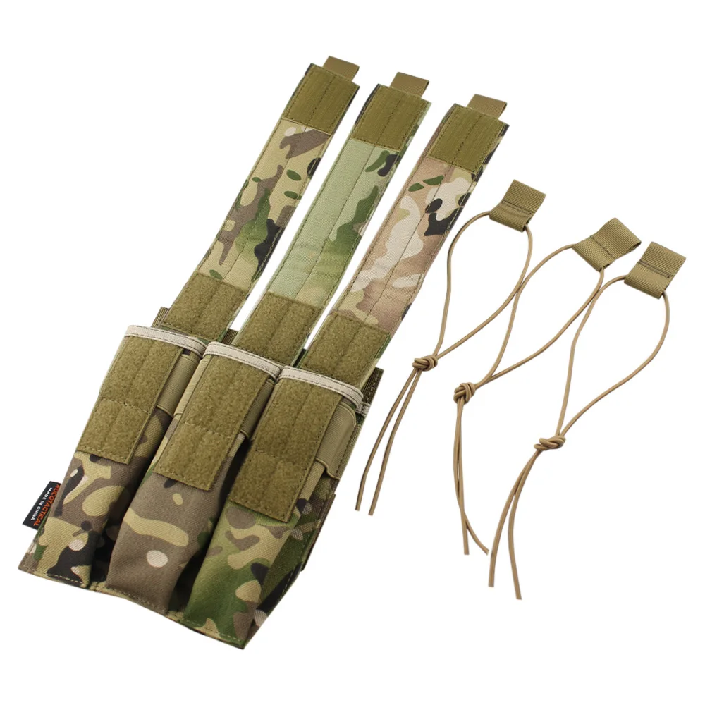 VULPO 1000D Nylon MP5 MP7 KRISS Triple Magazine Pouch Tactical Rifle Modular Molle SMG Mag Pouch Carrier For Hunting Airsoft