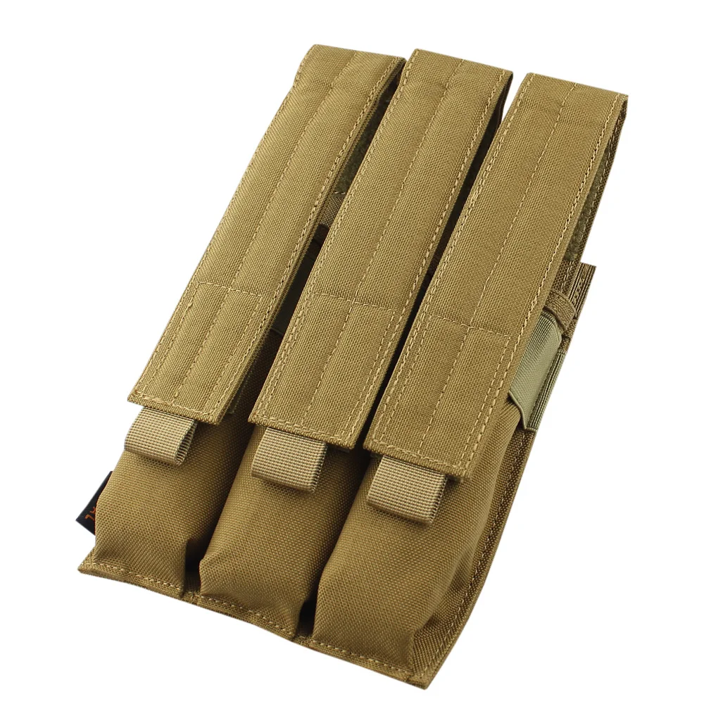 VULPO 1000D Nylon MP5 MP7 KRISS Triple Magazine Pouch Tactical Rifle Modular Molle SMG Mag Pouch Carrier For Hunting Airsoft