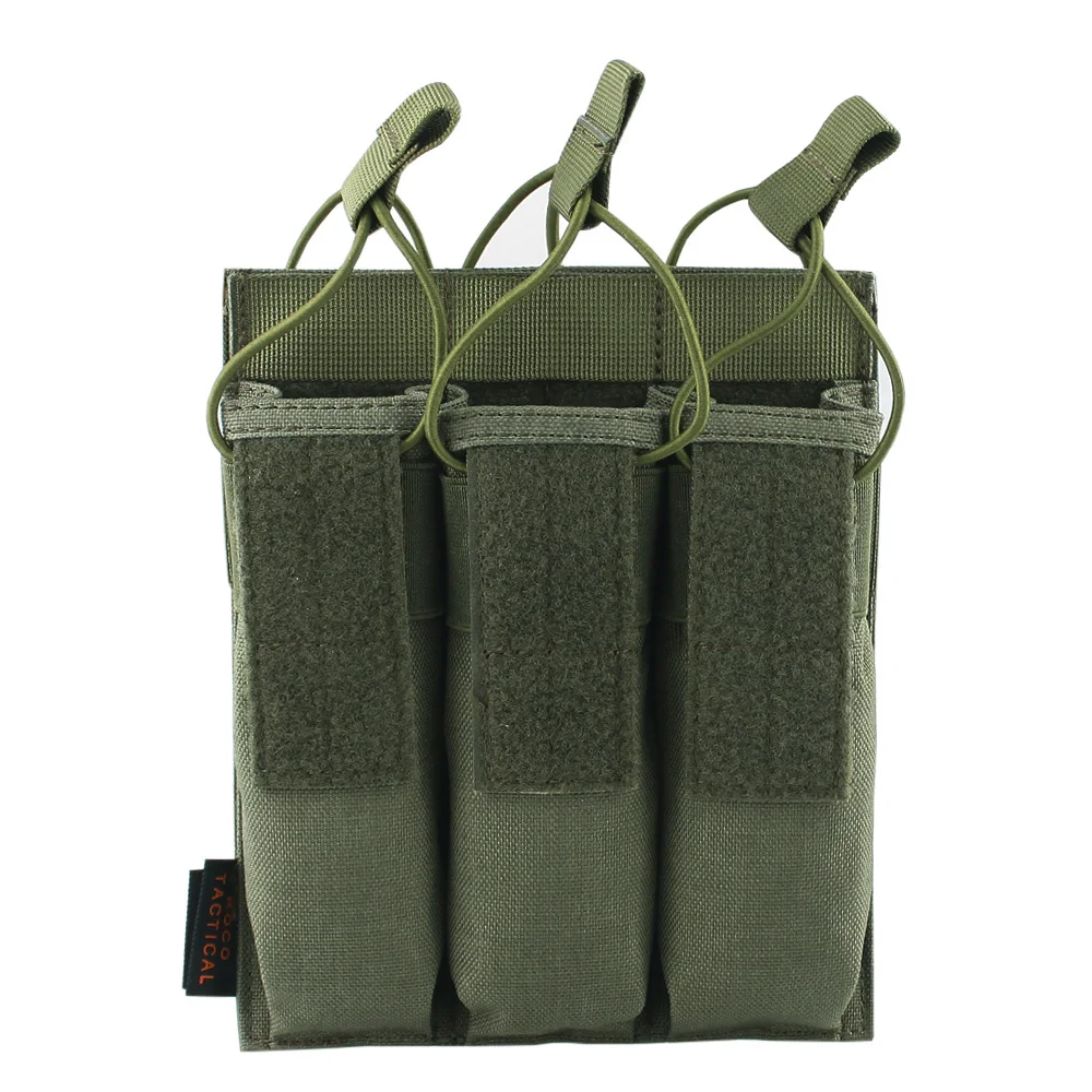 VULPO 1000D Nylon MP5 MP7 KRISS Triple Magazine Pouch Tactical Rifle Modular Molle SMG Mag Pouch Carrier For Hunting Airsoft