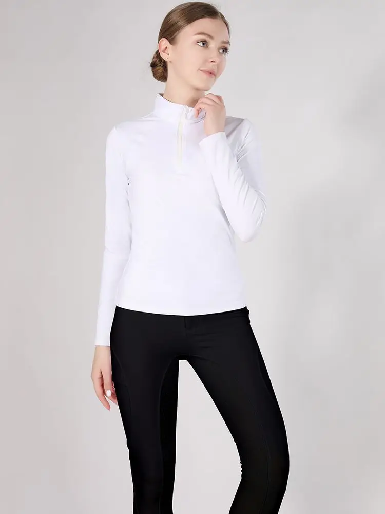 MXLLINA Button Zipper Horse Riding Pants Women Equestrian Leggings Breeches Competition Full Silicone Sports Tights Equipment