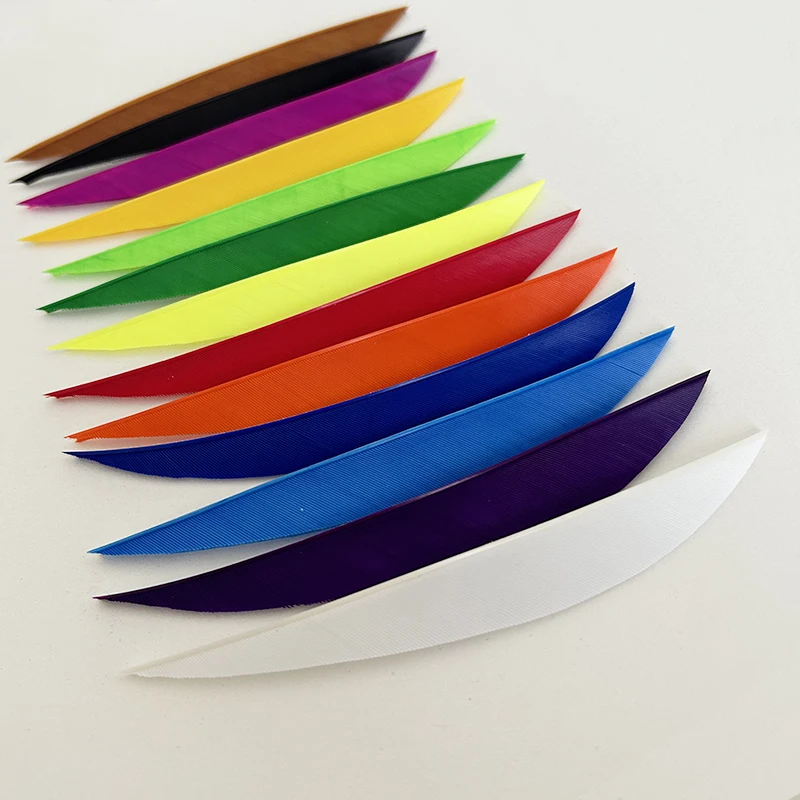 50 Pcs 5" IBOUNFOX Turkey Arrow Feather Shuttle Shape Archery Feather Fletching 5 Inch for Arrow Accessories -Right Wing