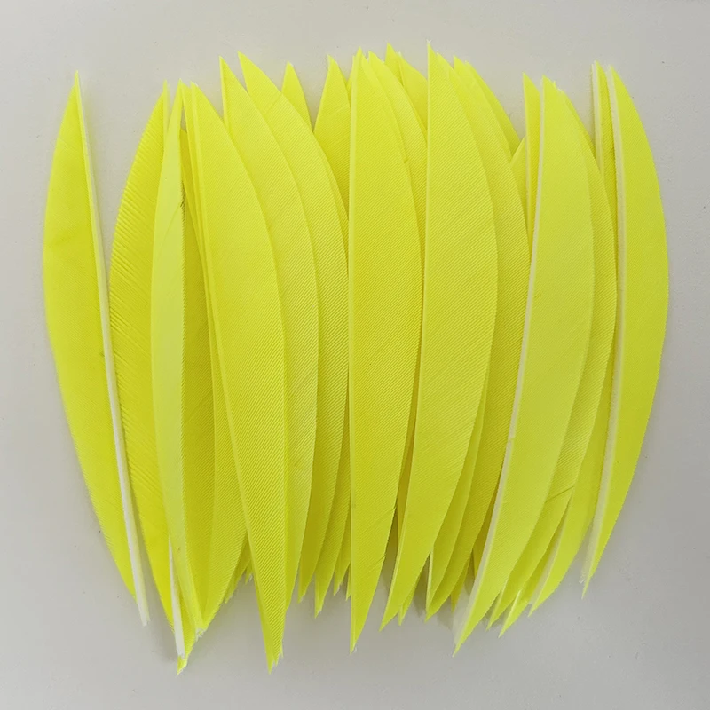 50 Pcs 5" IBOUNFOX Turkey Arrow Feather Shuttle Shape Archery Feather Fletching 5 Inch for Arrow Accessories -Right Wing