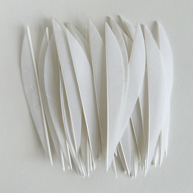 50 Pcs 5" IBOUNFOX Turkey Arrow Feather Shuttle Shape Archery Feather Fletching 5 Inch for Arrow Accessories -Right Wing
