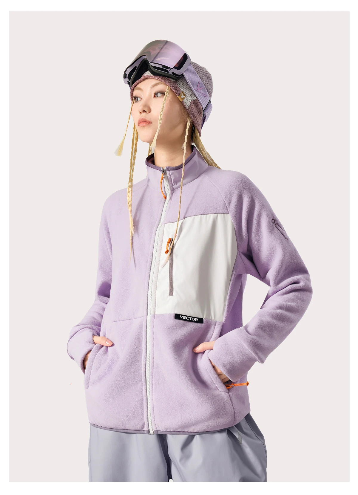 VECTOR Fleece Jacket Woman Autumn Winter Warm Coats Men Clothing 2023 Contrast Sleeve Sweatshirt Coats Color Outdoor Jakcets