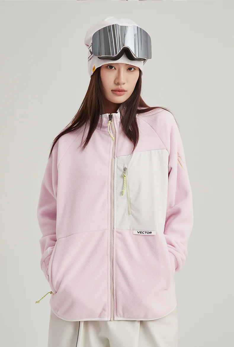 VECTOR Fleece Jacket Woman Autumn Winter Warm Coats Men Clothing 2023 Contrast Sleeve Sweatshirt Coats Color Outdoor Jakcets