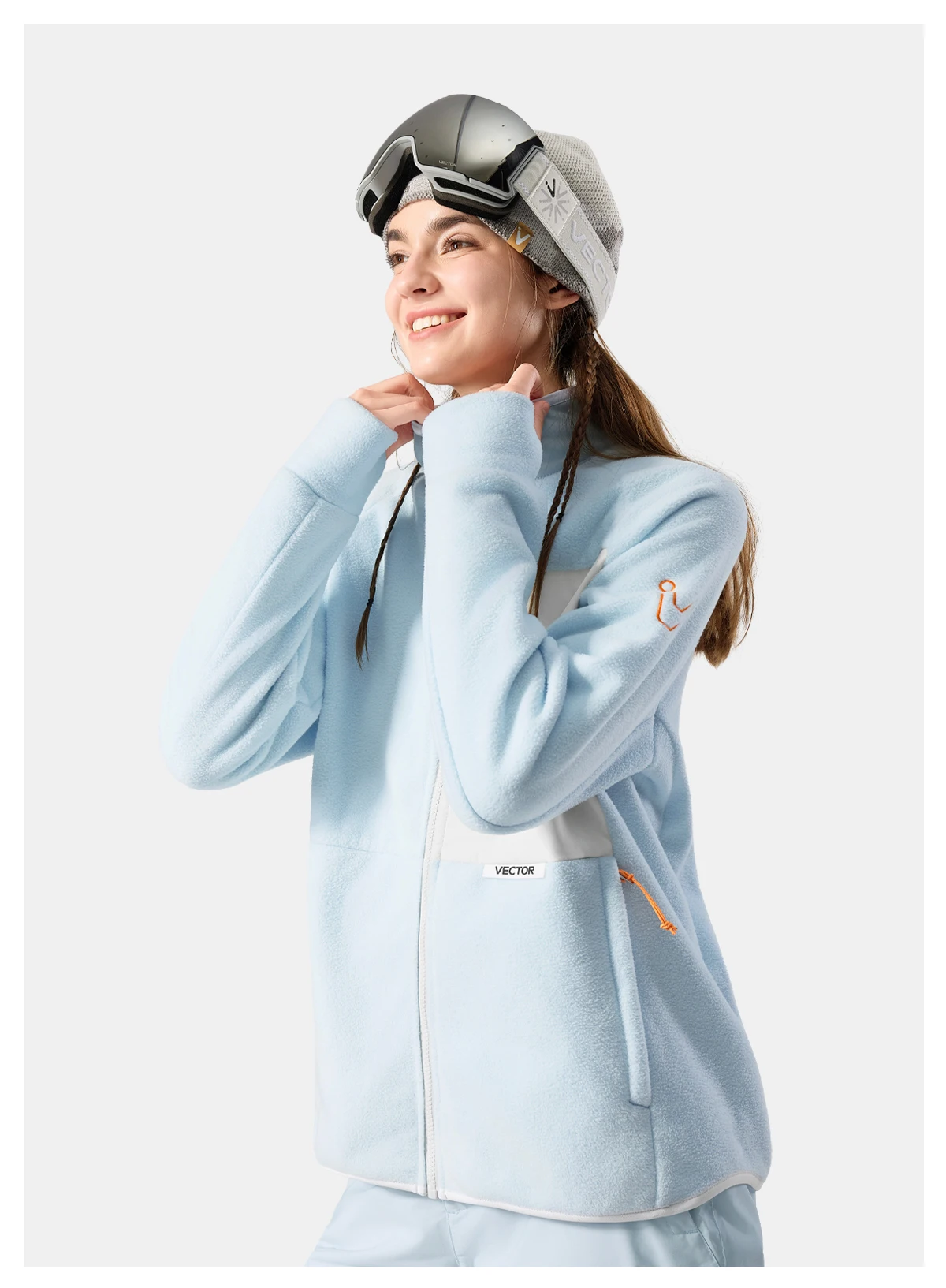 VECTOR Fleece Jacket Woman Autumn Winter Warm Coats Men Clothing 2023 Contrast Sleeve Sweatshirt Coats Color Outdoor Jakcets