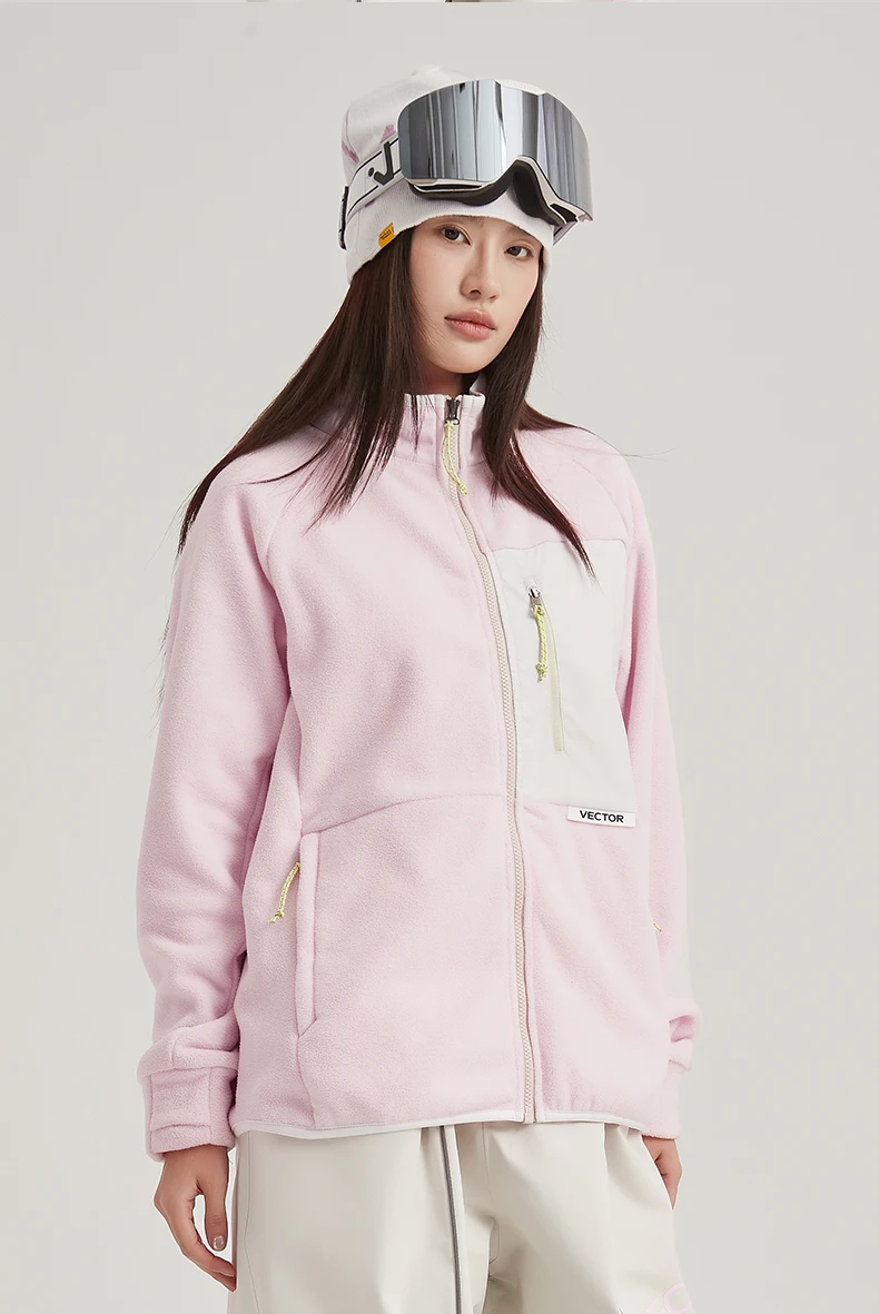 VECTOR Fleece Jacket Woman Autumn Winter Warm Coats Men Clothing 2023 Contrast Sleeve Sweatshirt Coats Color Outdoor Jakcets