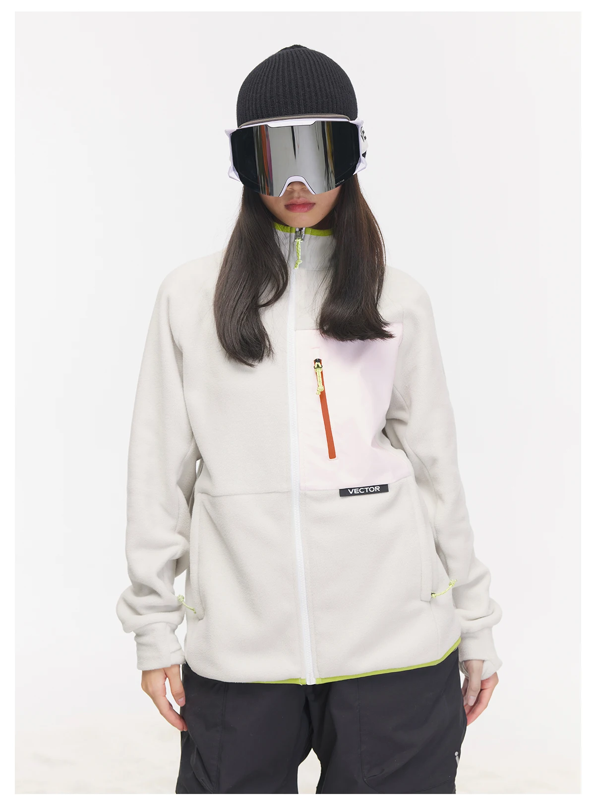 VECTOR Fleece Jacket Woman Autumn Winter Warm Coats Men Clothing 2023 Contrast Sleeve Sweatshirt Coats Color Outdoor Jakcets