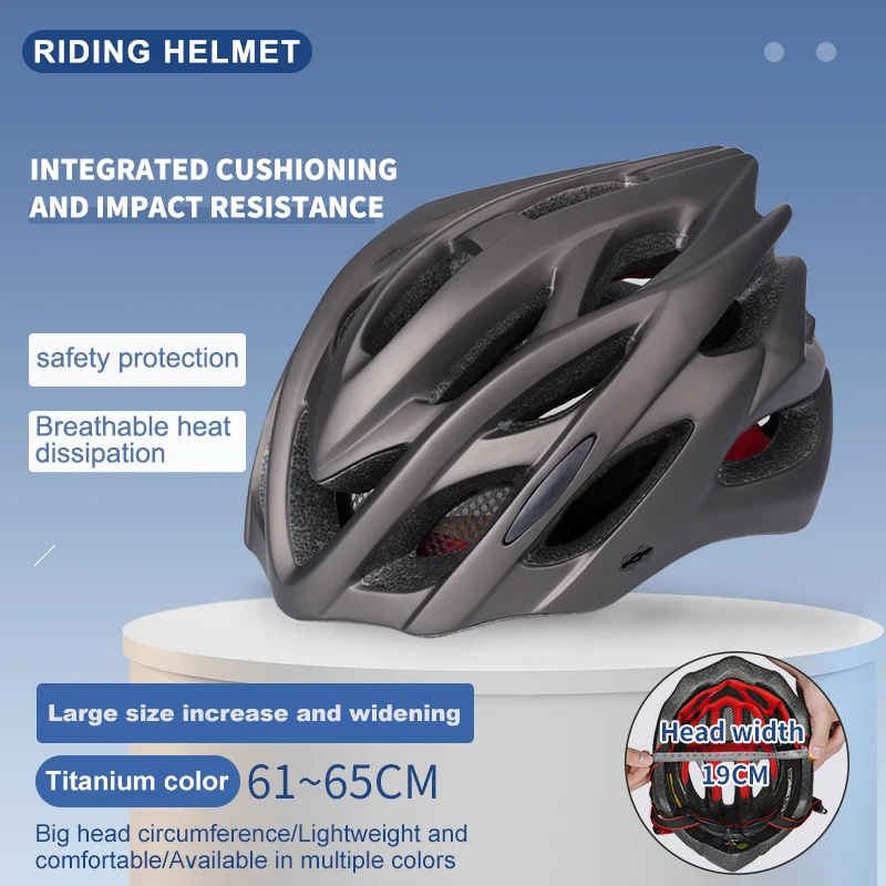 Horntour Big Head Circumference 65cm Bicycle Helmet Riding Light Racing Road Bicycle Helmet Men Women Outdoor Bicicleta Helmet