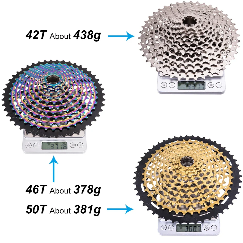 ZTTO 11 Speed Bicycle Cassette 9-46T 50T MTB XD Hub Fit 11S ULT Steel Mountain Bike 11speed 9-42T 7K Sprocket Freewheel