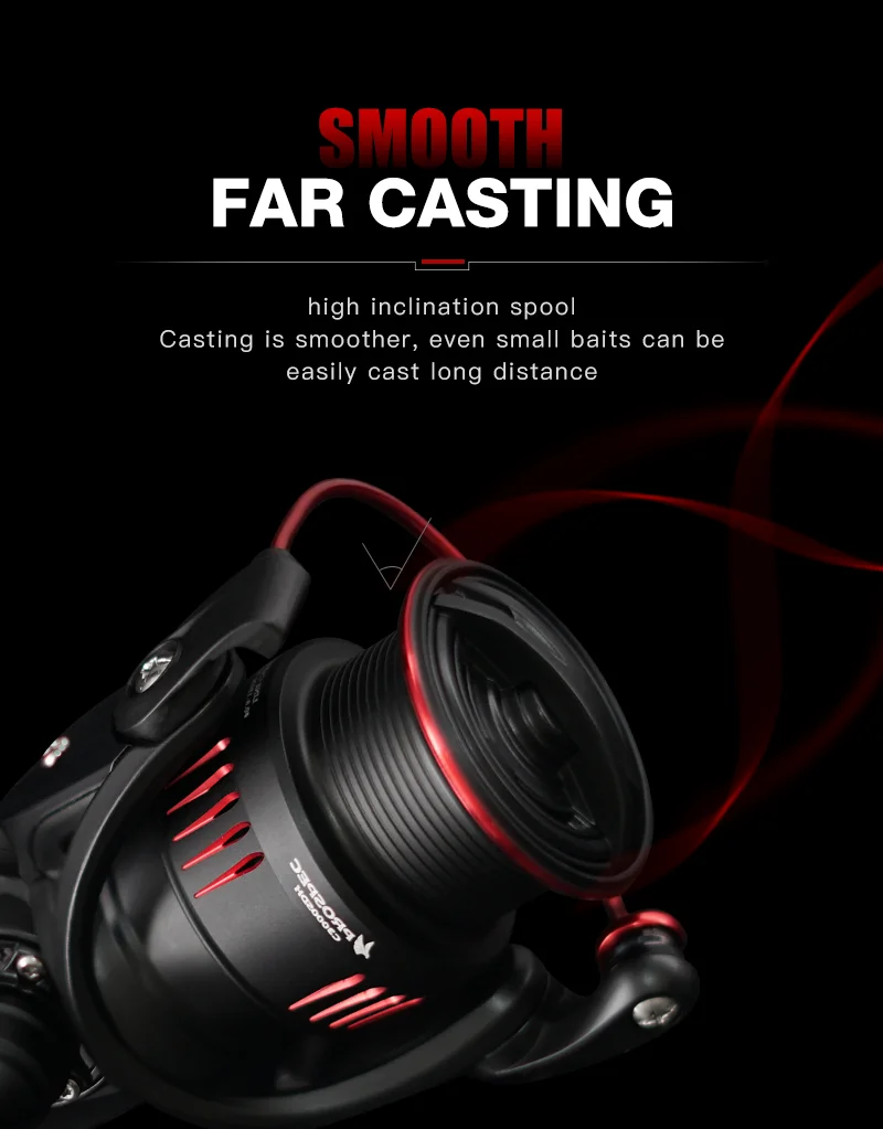 Seasir P-Series Prospec Carbon Fiber Spining Reel 9Kg Max Drag 8+1BB 5.2:1/6.2:1 Freshwater Saltwater Fishing Reel