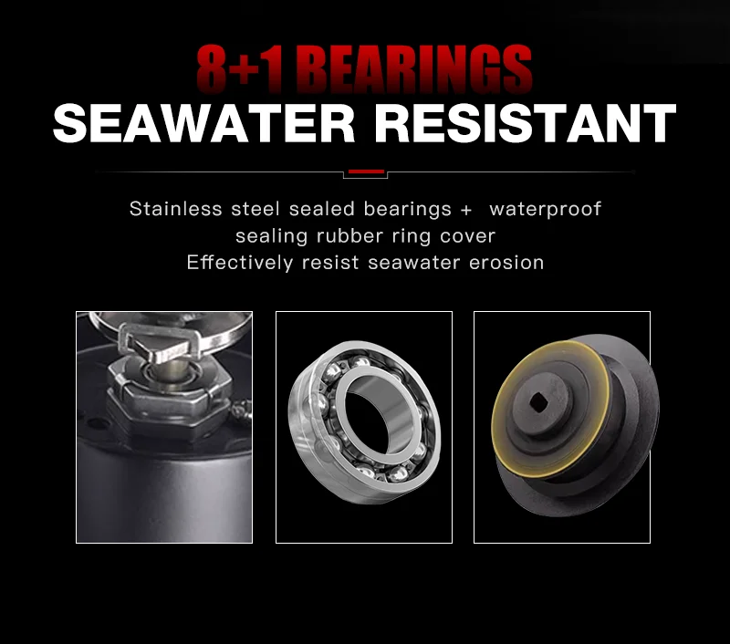 Seasir P-Series Prospec Carbon Fiber Spining Reel 9Kg Max Drag 8+1BB 5.2:1/6.2:1 Freshwater Saltwater Fishing Reel