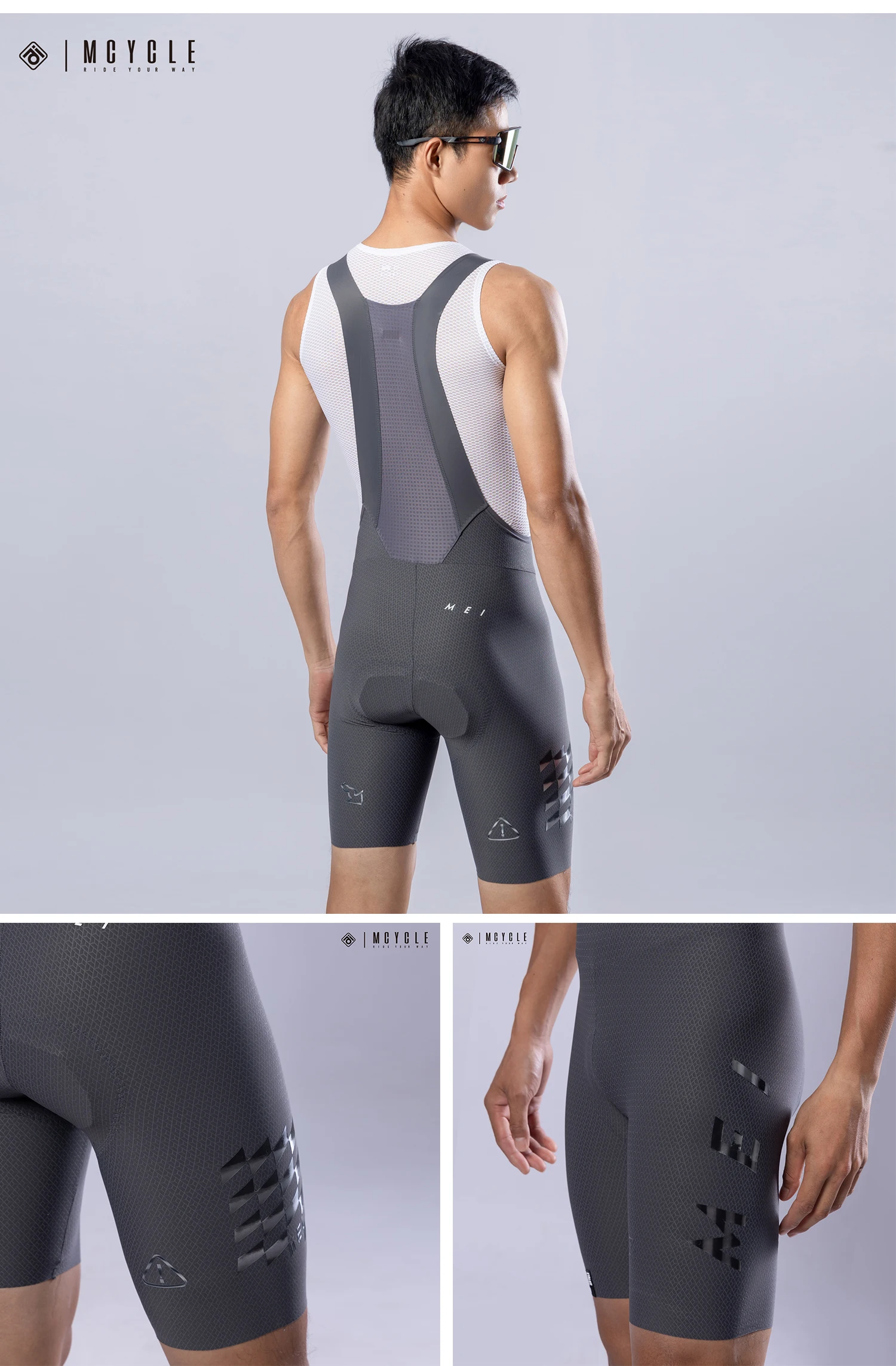 Mcycle Unisex Cycling Bib Shorts New Arrival Breathable Padded Seamless Bike Tights for Sports Entertainment