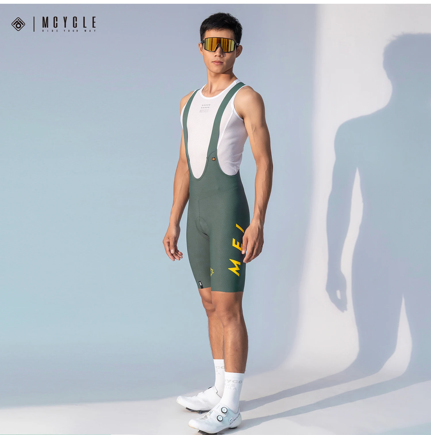 Mcycle Unisex Cycling Bib Shorts New Arrival Breathable Padded Seamless Bike Tights for Sports Entertainment