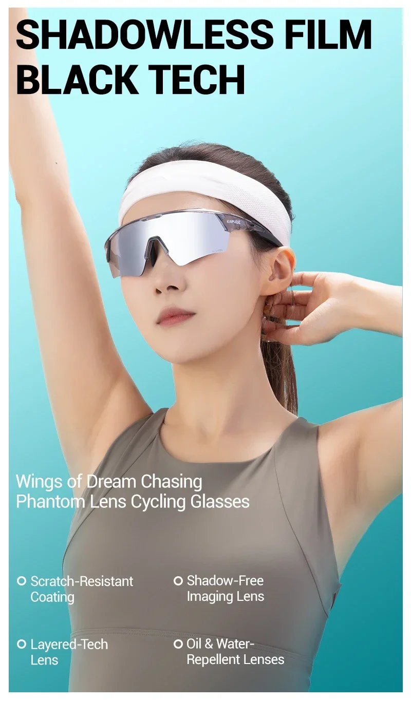 Kapvoe HD Photochromic Cycling Glasses Lighteight UV400 Sunglasses for Men Women Bike MTB Outdoor Eyewear Riding Driving Running