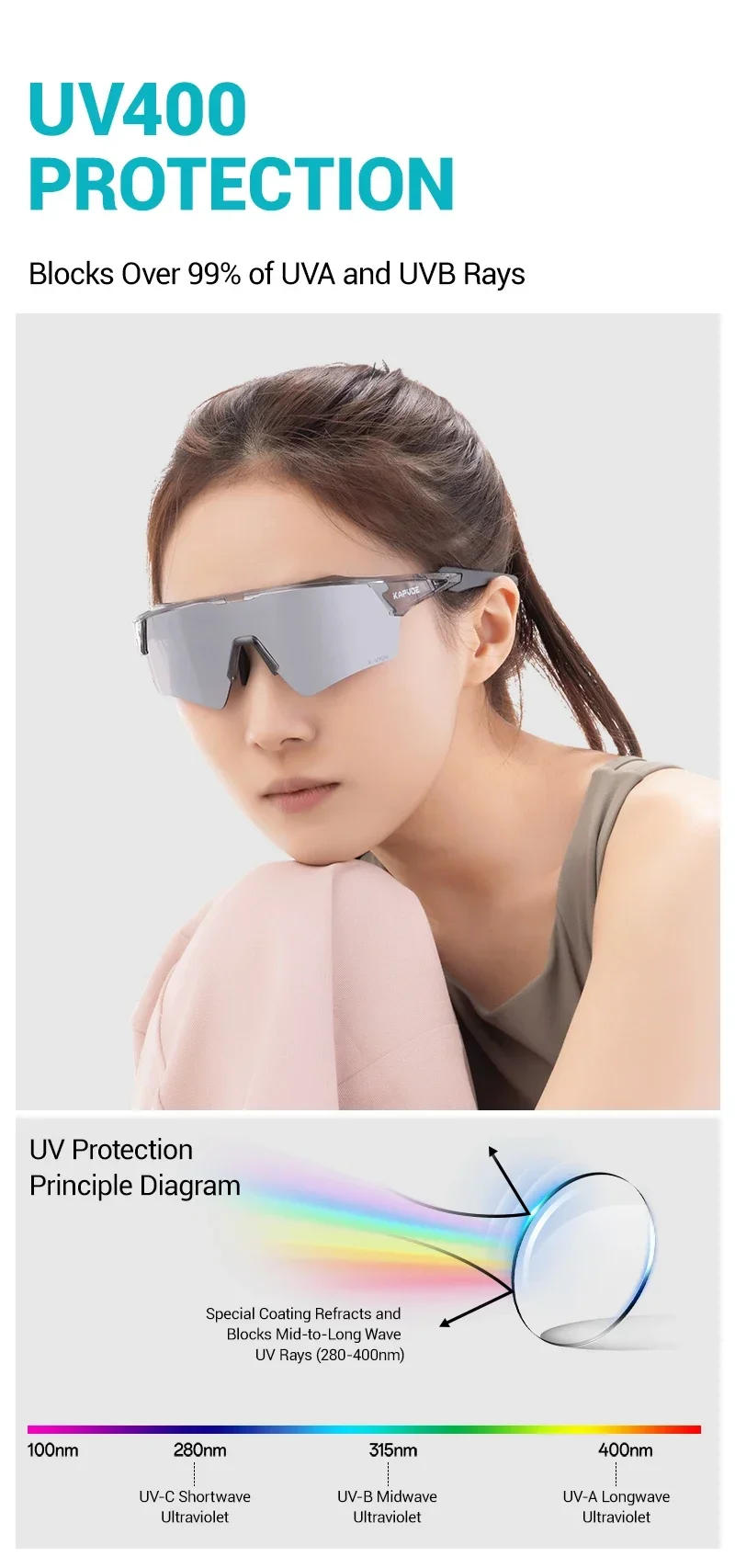 Kapvoe HD Photochromic Cycling Glasses Lighteight UV400 Sunglasses for Men Women Bike MTB Outdoor Eyewear Riding Driving Running