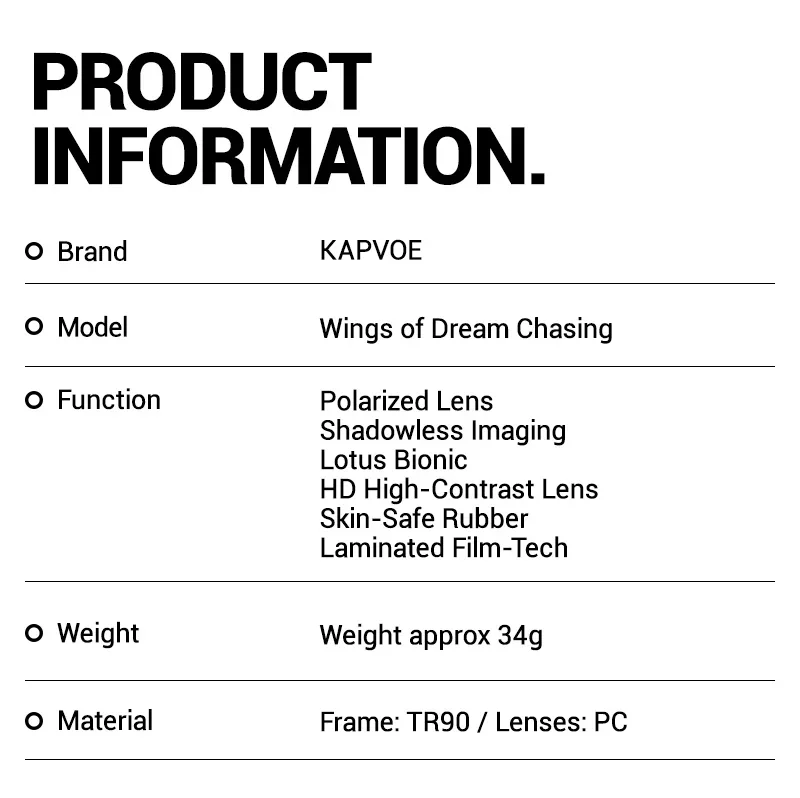 Kapvoe HD Photochromic Cycling Glasses Lighteight UV400 Sunglasses for Men Women Bike MTB Outdoor Eyewear Riding Driving Running