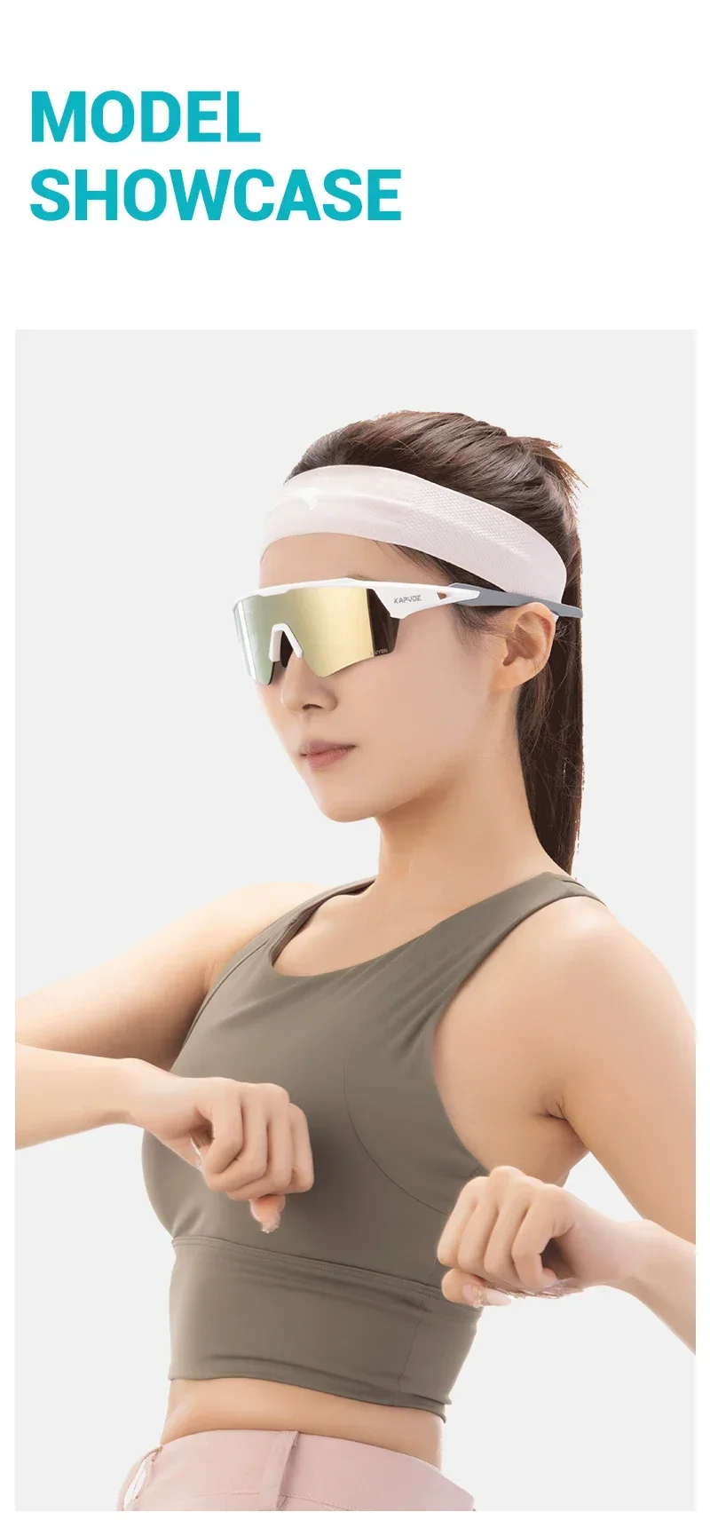 Kapvoe HD Photochromic Cycling Glasses Lighteight UV400 Sunglasses for Men Women Bike MTB Outdoor Eyewear Riding Driving Running