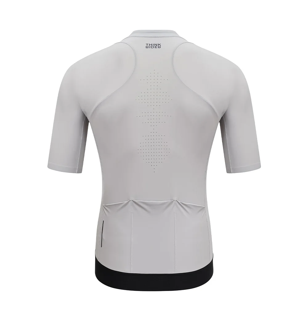 ThinkRider Men Cycling Jersey Short Sleeve Reflective Summer Shirt Downhill Jersey Pro Team Mountain Bicycle Clothing