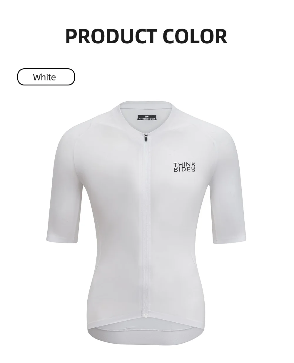 ThinkRider Men Cycling Jersey Short Sleeve Reflective Summer Shirt Downhill Jersey Pro Team Mountain Bicycle Clothing