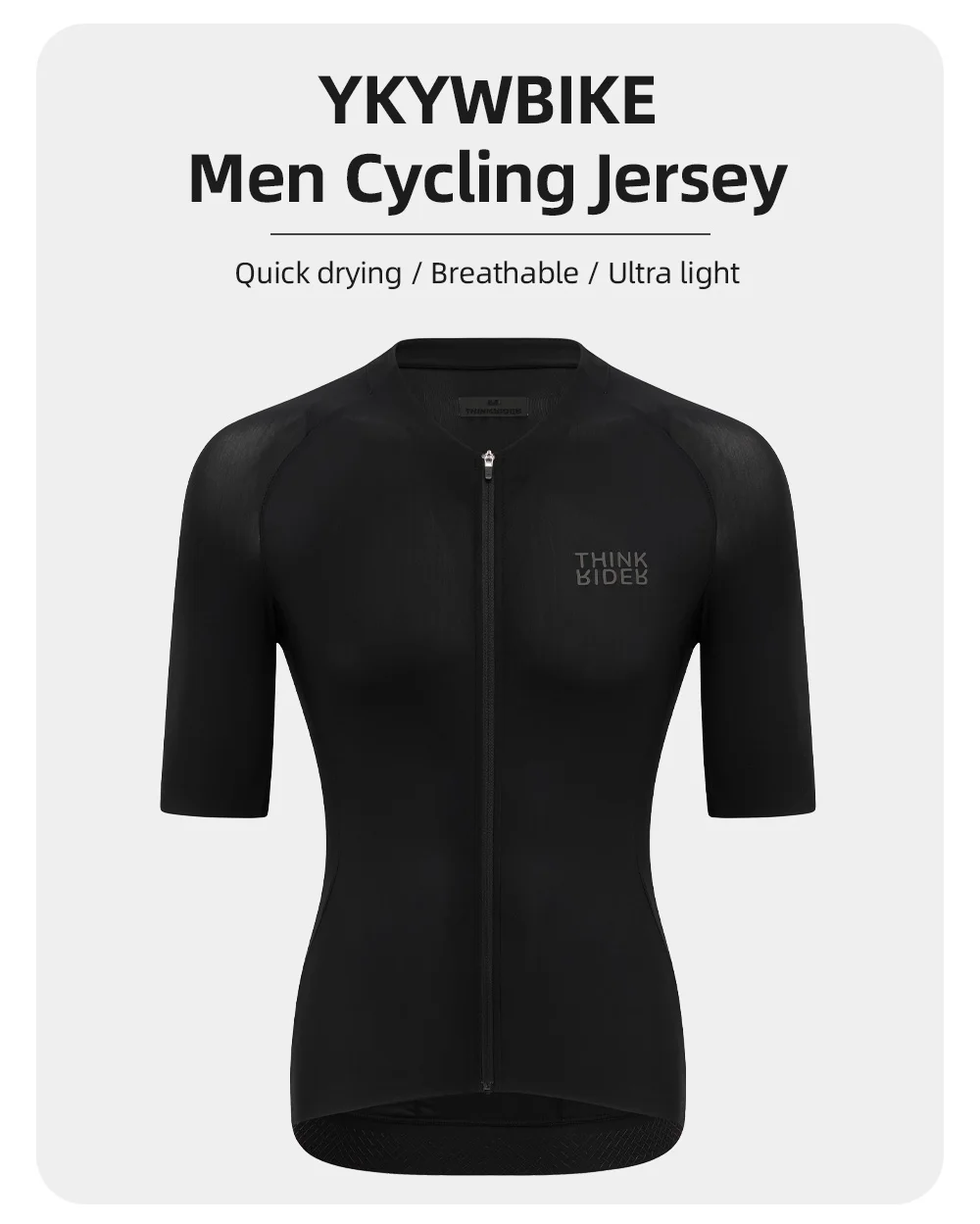 ThinkRider Men Cycling Jersey Short Sleeve Reflective Summer Shirt Downhill Jersey Pro Team Mountain Bicycle Clothing