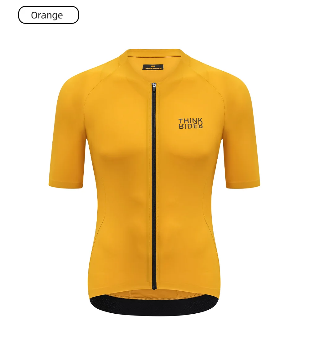 ThinkRider Men Cycling Jersey Short Sleeve Reflective Summer Shirt Downhill Jersey Pro Team Mountain Bicycle Clothing
