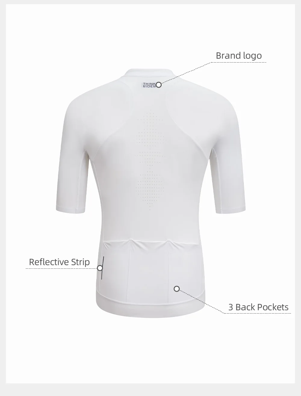 ThinkRider Men Cycling Jersey Short Sleeve Reflective Summer Shirt Downhill Jersey Pro Team Mountain Bicycle Clothing
