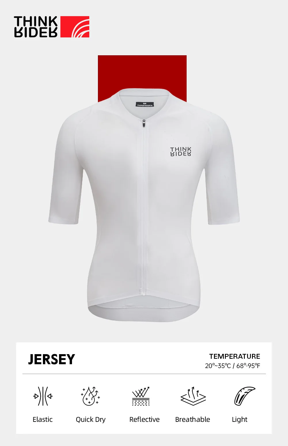 ThinkRider Men Cycling Jersey Short Sleeve Reflective Summer Shirt Downhill Jersey Pro Team Mountain Bicycle Clothing