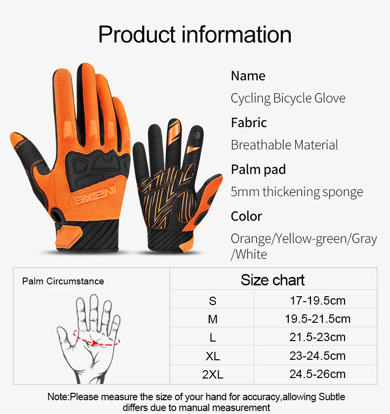 INBIKE Men's Cycling Gloves Touchscreen MTB Cycling Bicycle Riding Gloves for Men Bike Sports Gloevs Motorcycle MTB Accessories