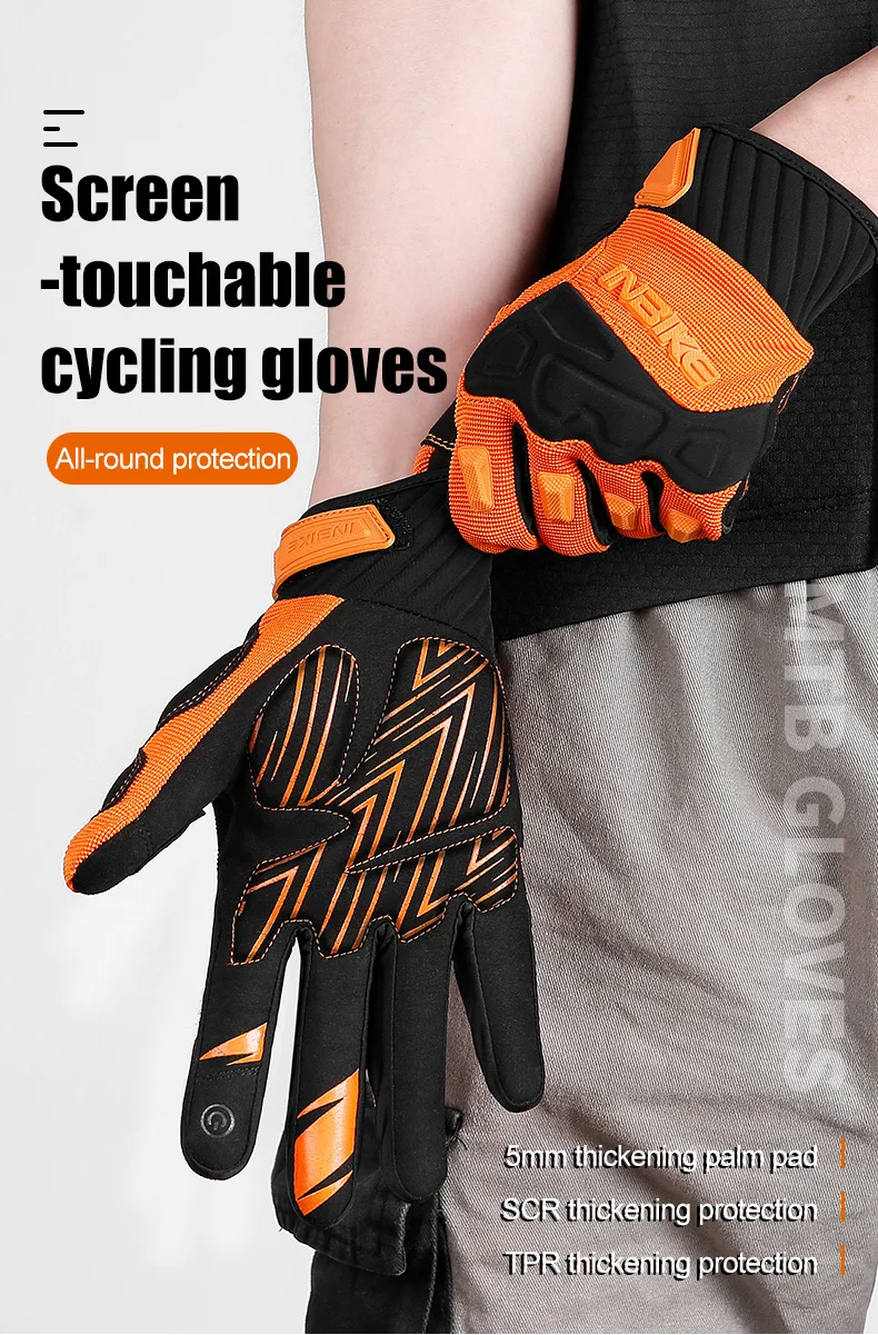 INBIKE Men's Cycling Gloves Touchscreen MTB Cycling Bicycle Riding Gloves for Men Bike Sports Gloevs Motorcycle MTB Accessories