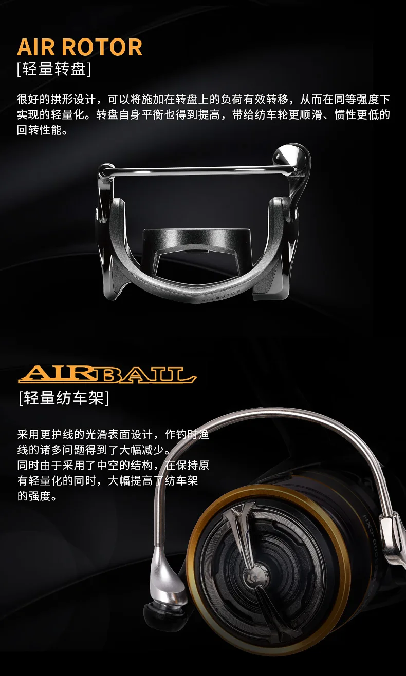 2021 Daiwa Reel LEGALIS CS LT Spinning Fishing Reels 6+1BB Max Drag 12KG Spinning Wheel ZAION V Body
