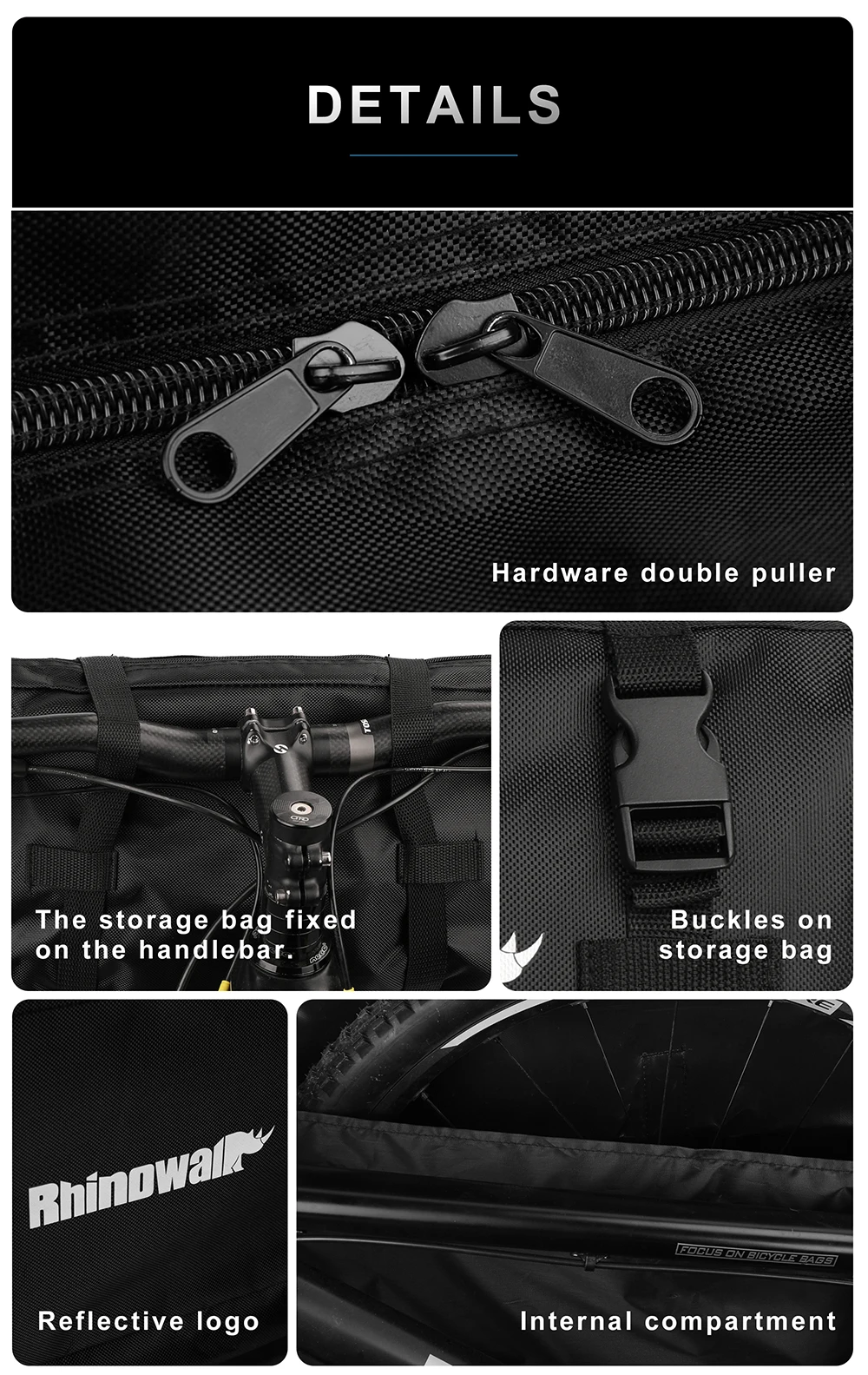 Rhinowalk Bigycle Storage Bag MTB Carrying Bag 27.5 Inch 700c Road Bike Thicken Bike Carrying Box Protective Cover Accessories