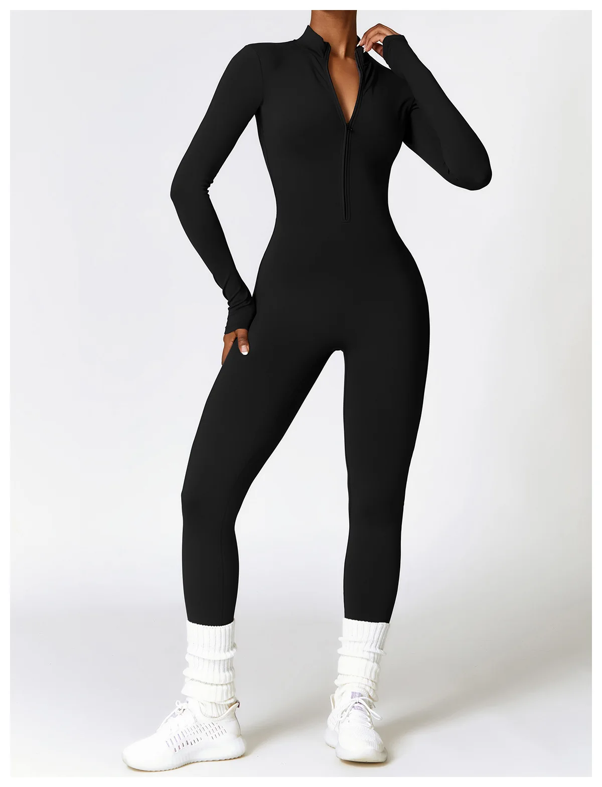 Women's Clothes Yoga Set Yoga Jumpsuits One Piece Workout Long Sleeve Rompers Sportswear Gym Set Workout Tracksuit Bodysuits