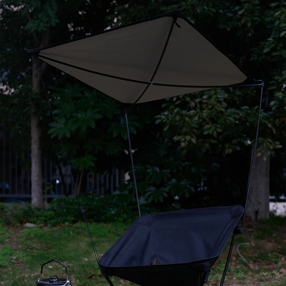 Lounge Chair Sunshade UV Protection Outdoor Moon Chair Awning Waterproof Camping Folding Canopy for Camping Fishing