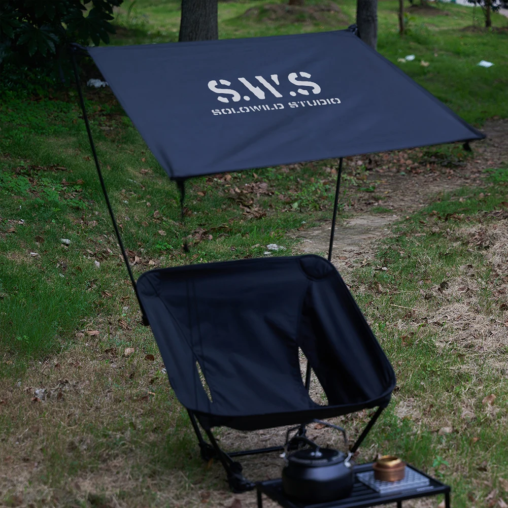 Lounge Chair Sunshade UV Protection Outdoor Moon Chair Awning Waterproof Camping Folding Canopy for Camping Fishing