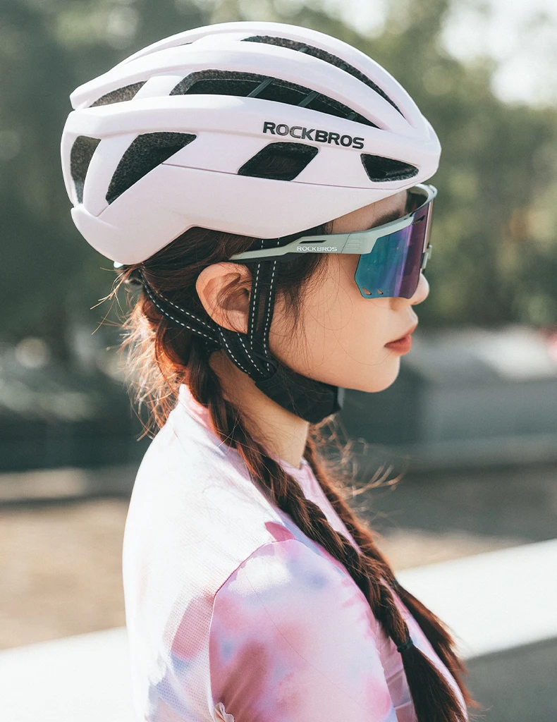 ROCKBROS Ultra-light Cycling Sunglasses Photochromic Polarized Large Frame Cycling Glasses HD Lens UV Protection Bicycle Goggles