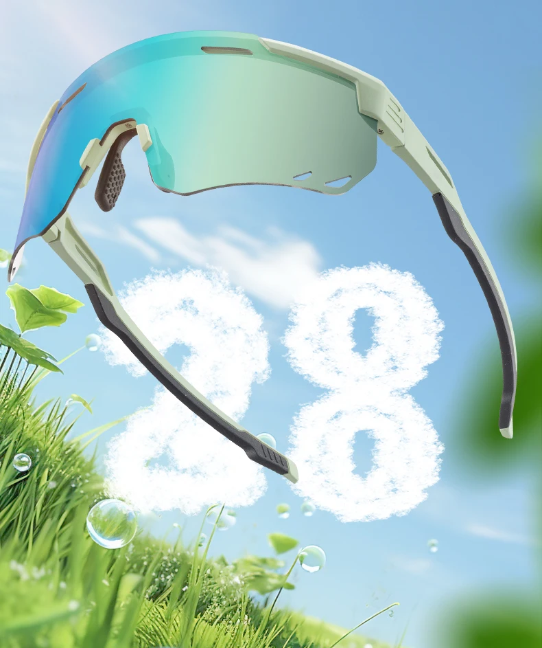 ROCKBROS Ultra-light Cycling Sunglasses Photochromic Polarized Large Frame Cycling Glasses HD Lens UV Protection Bicycle Goggles