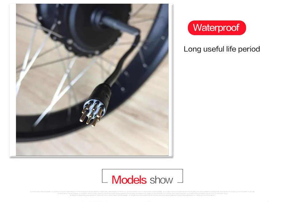 Snow Electric Bike Kit 48V 1000W Rear Brushless Gear Hub Motor Wheel 170MM 190MM Open Size 20“ 26“ Fat Tire for Snow EBike