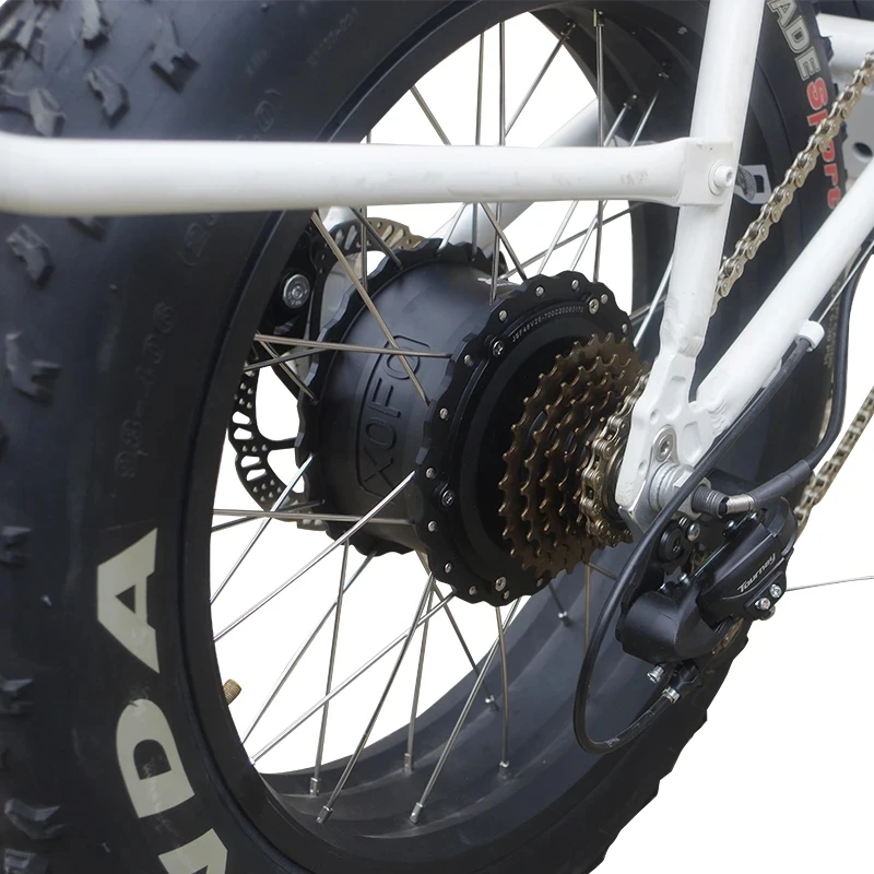 Snow Electric Bike Kit 48V 1000W Rear Brushless Gear Hub Motor Wheel 170MM 190MM Open Size 20“ 26“ Fat Tire for Snow EBike